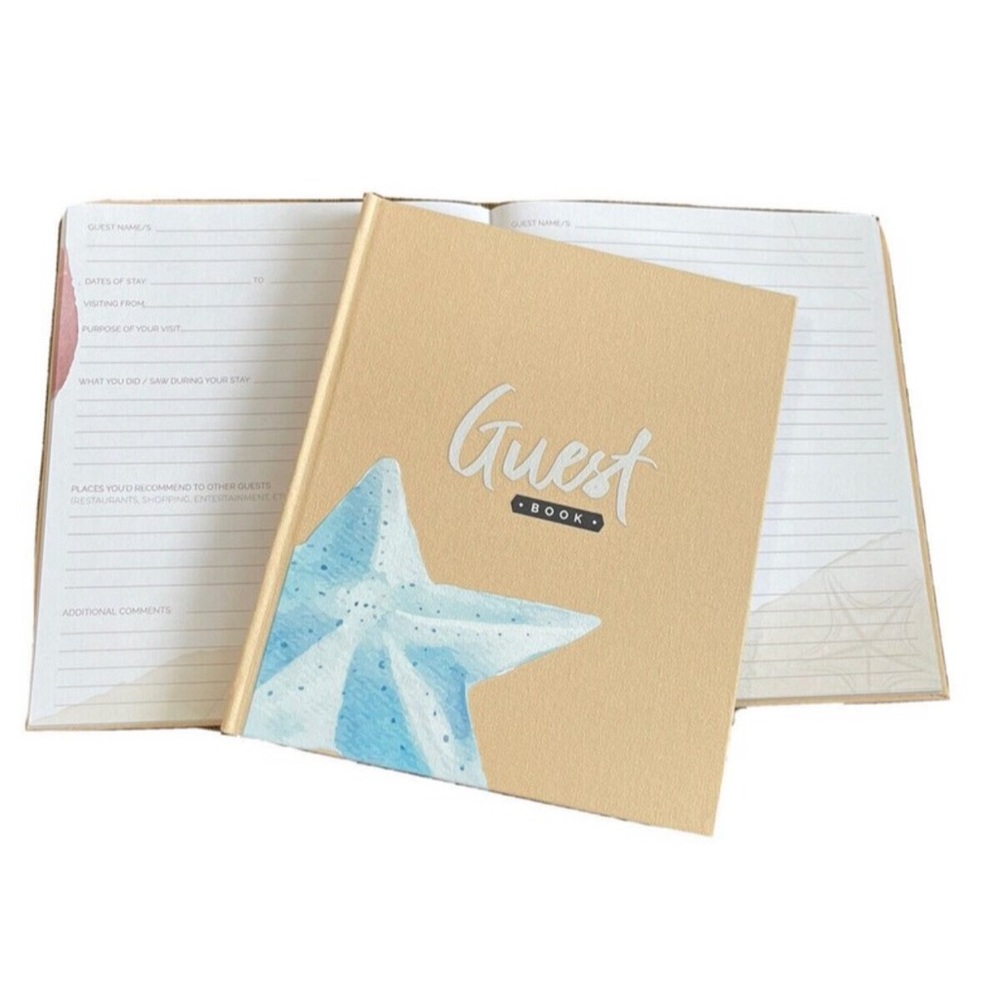 New Beach Vacation Home Guest Book - Airbnb Rental Property - Guest Sign In